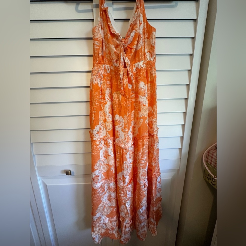 Justify Orange and White Floral Dress - Picture 1 of 3